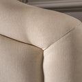 Upholstered Headboard, Diamond Tufted Design, Arched Structure, Easy Assembly, Beige Beige Fabric