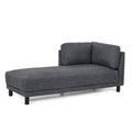 Chaise Lounge Charcoal Fabric