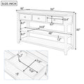 Retro Design Console Table With Two Open Shelves, Pine Solid Wood Frame And Legs For Living Room Espresso Espresso Solid Wood Mdf