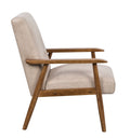 25.38'' Wide Classic Mid Century Modern Arm Chair, Light Camel Light Camel Microfiber