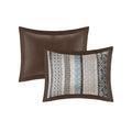 5 Piece Reversible Jacquard Bedspread Set Blue King King Blue Cotton