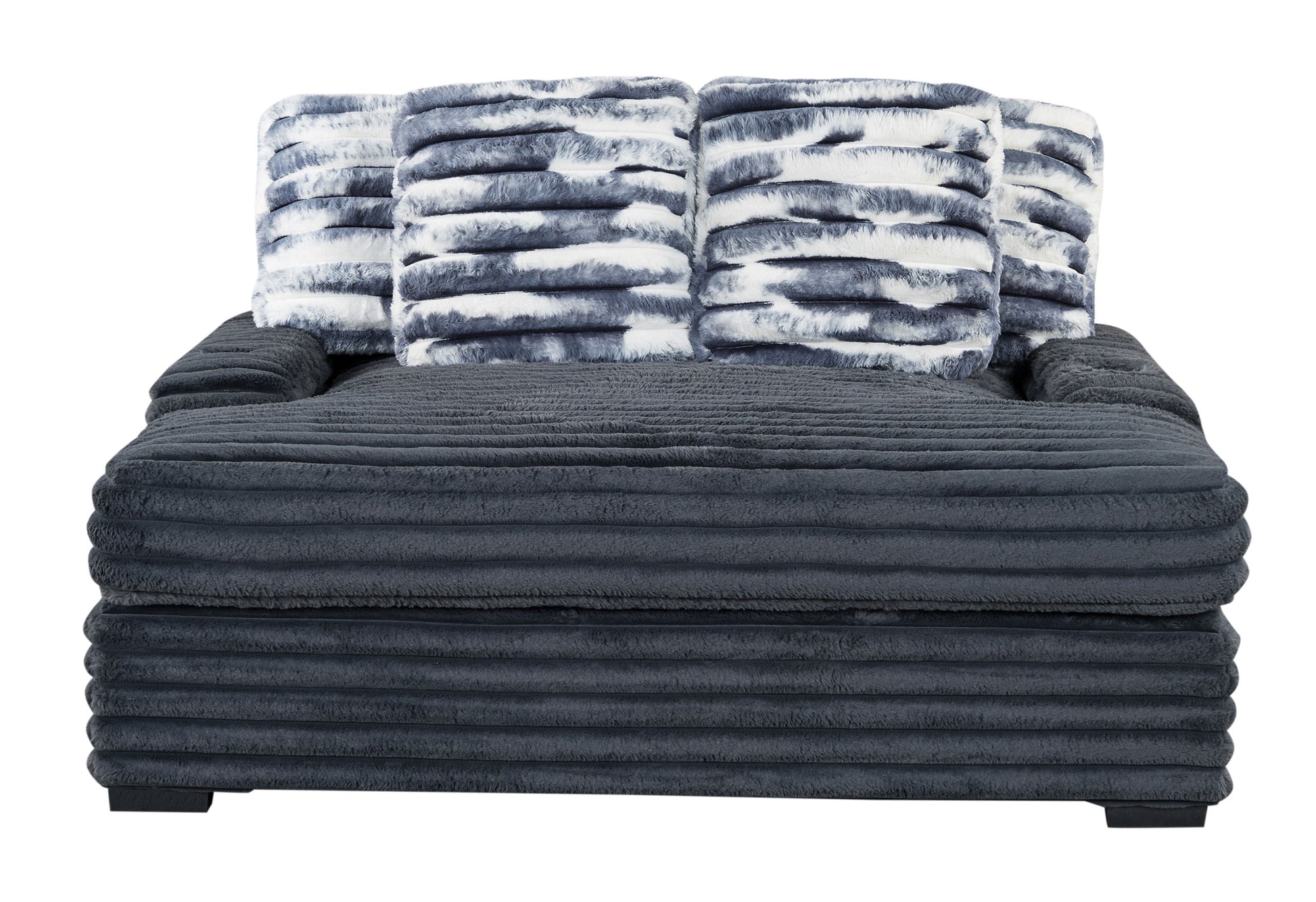 Shine Grey Lounger Sofa With Usb Gray Fabric