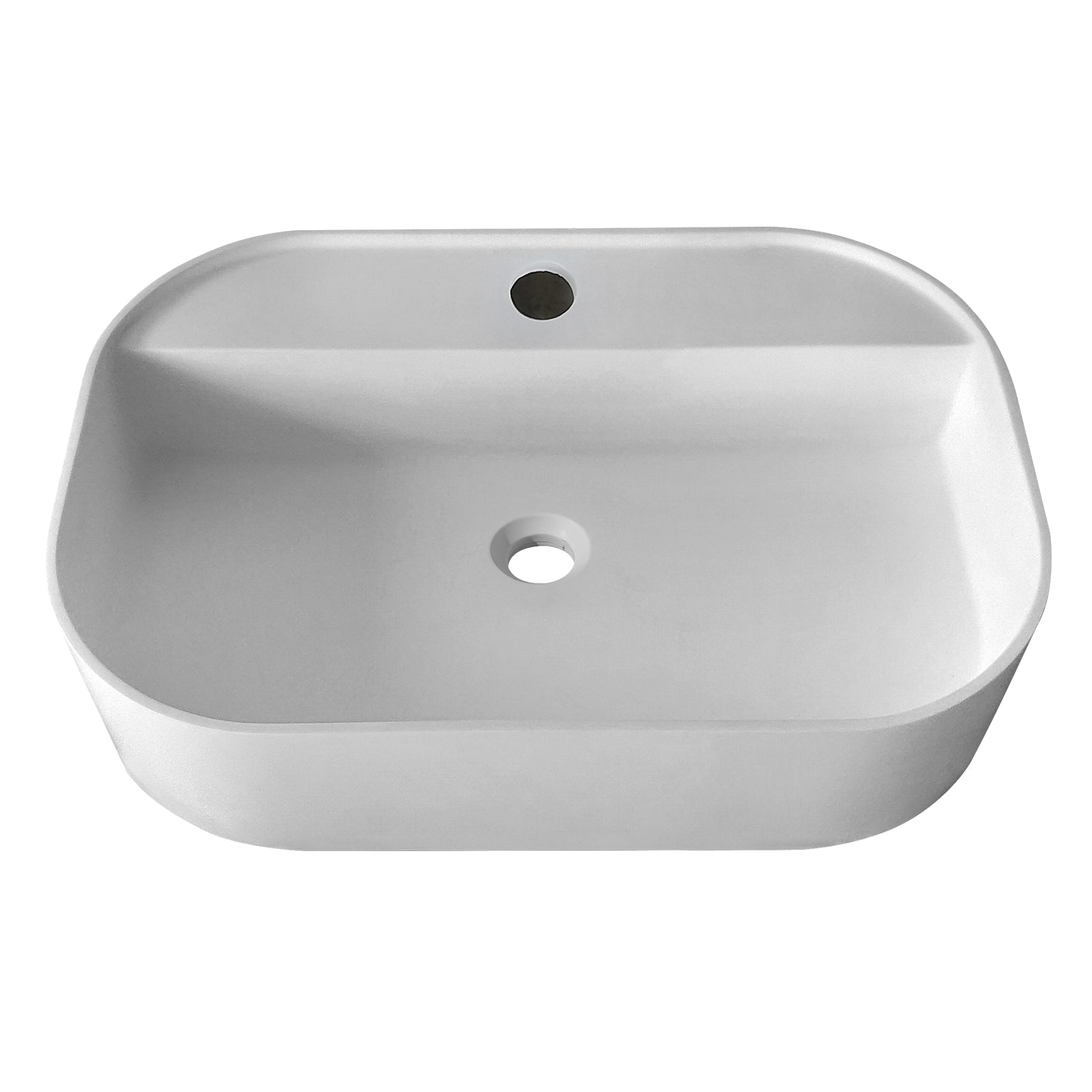 Solid Surface Basin Matte White Contemporary Solid Surface