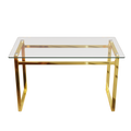 Modern Minimalist Rectangular Glass Dining Table For 4 6 With 0.31
