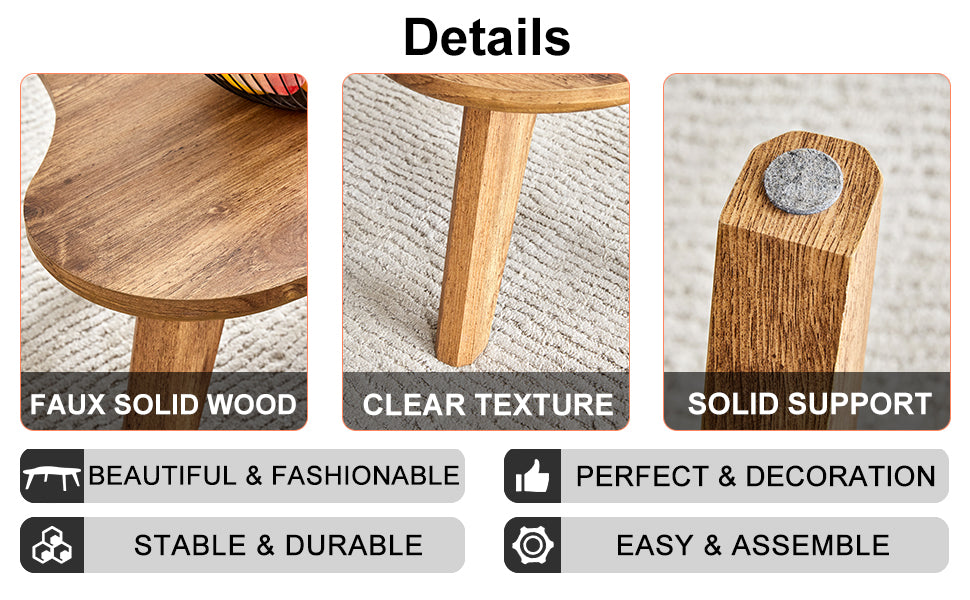 Modern Minimalist Wood Color Table Top Coffee Table. Log Style Coffee Table.Cloud Shape Gives You A Experience, Computer Desk. The Game Table. Suitable For Dining And Living Rooms. Wood Mdf