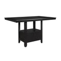 Charcoal Gray Finish Counter Height Table With Base Storage Casual Style Dining Kitchen Furniture 1Pc Charcoal Seats 6 Dining Room Casual Kitchen & Dining Tables Rectangular Wood
