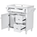 30'' Bathroom Vanity With Top Sink, Modern Bathroom Storage Cabinet With 2 Drawers And A Tip Out Drawer, Single Sink Bathroom Vanity Same As Sw000143Aak White Bathroom Modern Solid Wood Mdf Resin