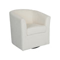 Teddy Velvet Swivel Chair, White, No Installation Required White Teddy