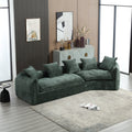 Modular Sectional Sofa, U Shaped Couch With Sofa For Five & Pillows, Modern Minimalist Chenille Fabric Large Comfy Cloud Sofas, Living Room Furniture Sets Emerald Chenille 5 Seat