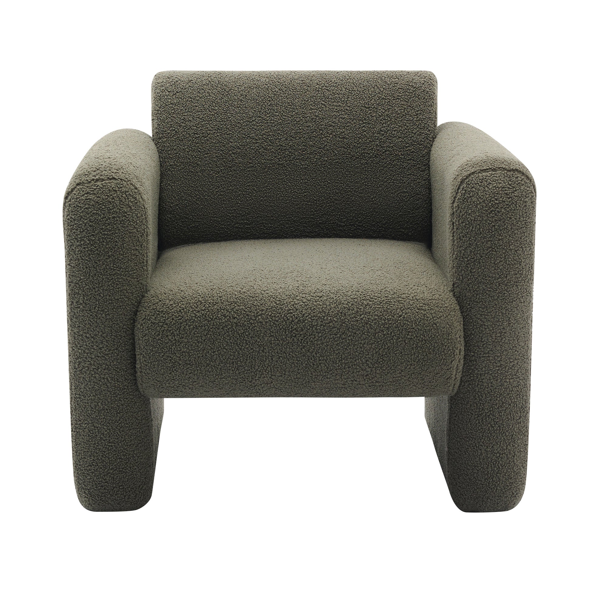Modern Accent Chair Lambskin Sherpa Fabric Upholstered Comfy Reading Arm Chair Soft Padded Armchair With Back And Pillow For Living Room Bedroom Reception Waiting Room Office,Seaweed Green Seaweed Green Primary Living Space Upholstered