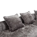 Modular Sectional Sofa, U Shaped Couch With Sofa For Five & Pillows, Modern Minimalist Chenille Fabric Large Comfy Cloud Sofas, Living Room Furniture Sets Gray Chenille 5 Seat
