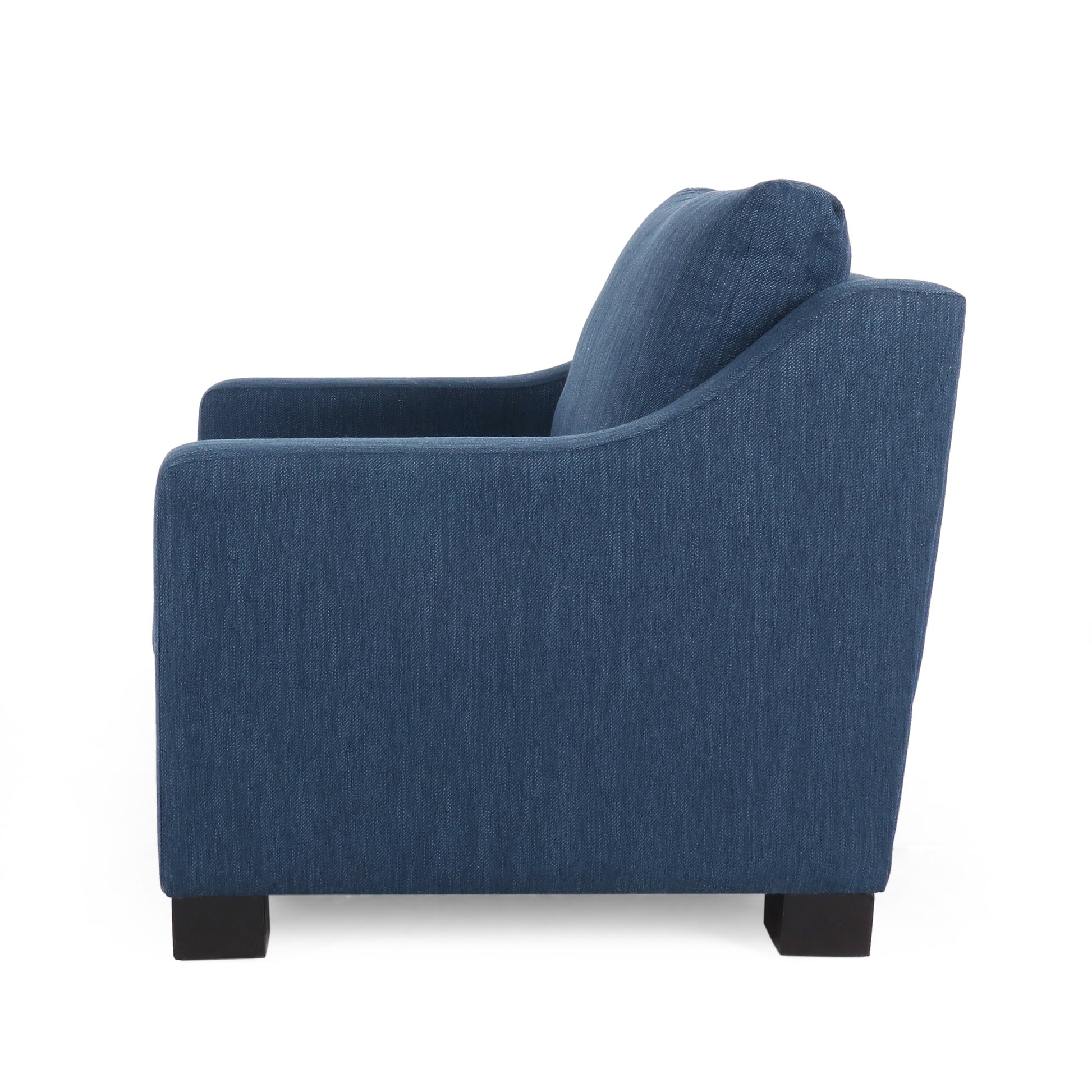 Club Chair Navy Blue Fabric 1 Seat