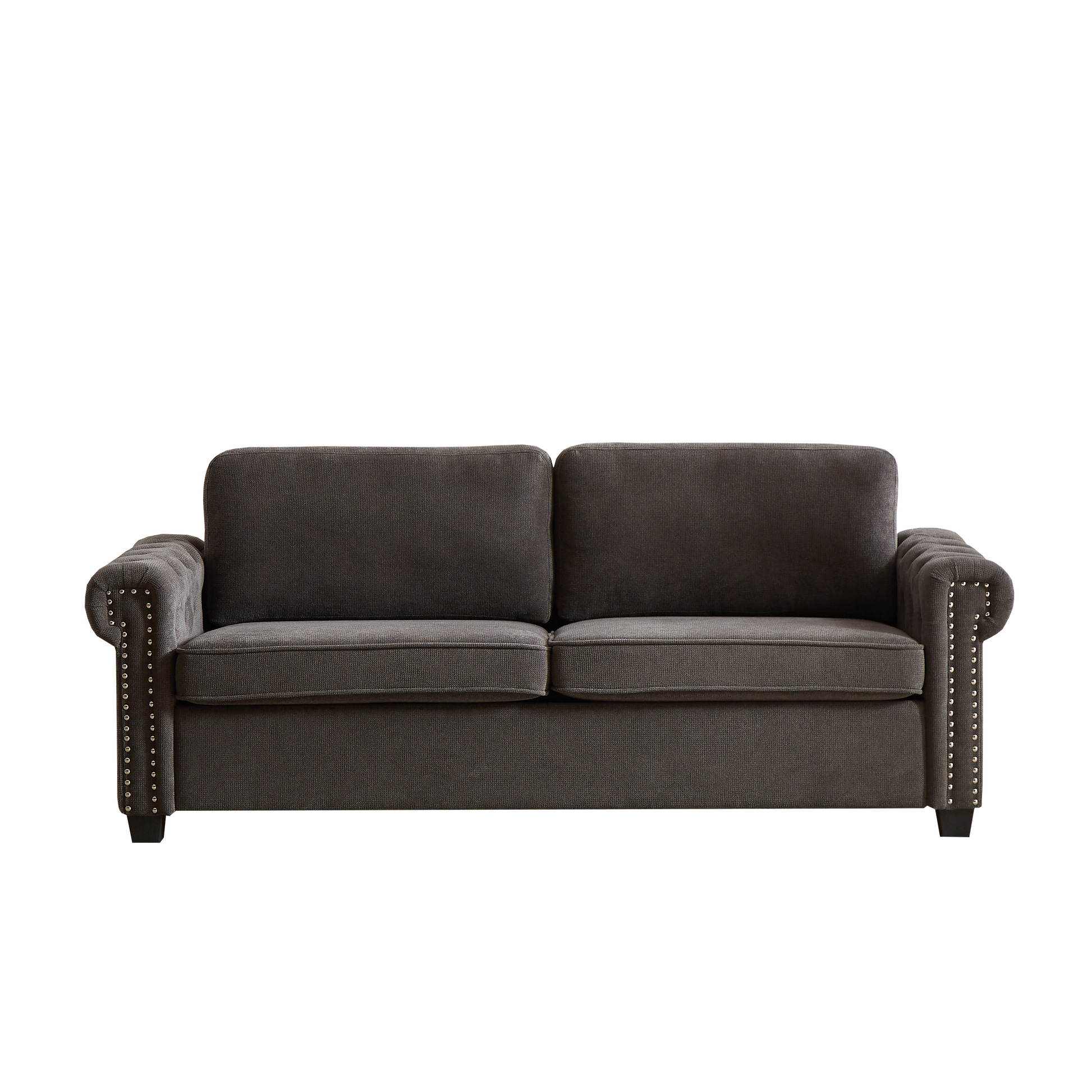 Fx 83.8" Convertible Sleeper Sofa Bed, 2 In 1 Pullout Sofa Bed, Polyester Sleeper Sofa Bed With Folding Mattress, Living Room Pullout Sofa Bed, Apartment Small Space Sofa Sleeper Gray Polyester Foam Fabric 3 Seat