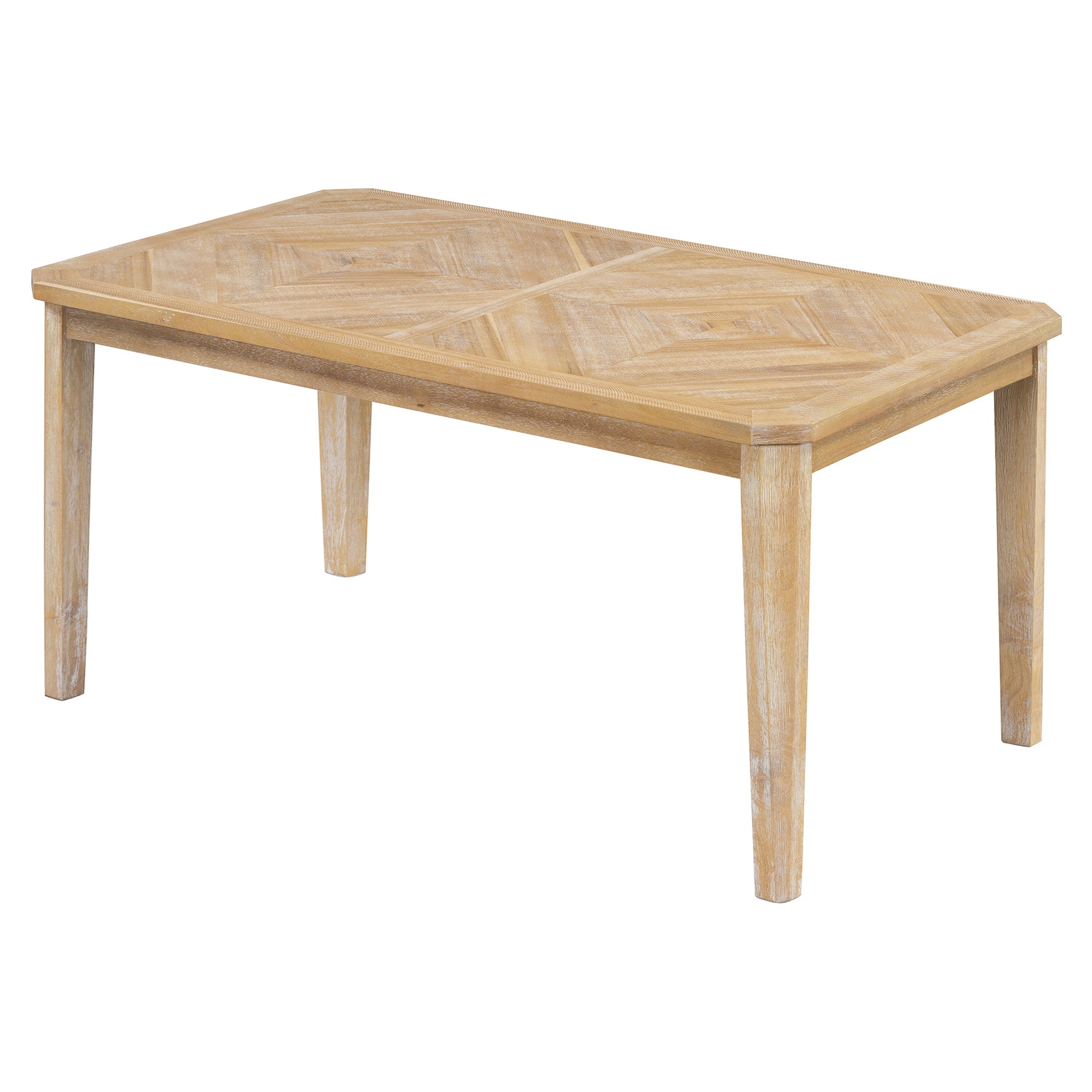 7 Piece Farmhouse Dining Set Classic Rustic Table And 6 High Back Design Chairs For Dining Room, Kitchen Natural Wood Wash Natural Wood Wash Solid Wood Mdf