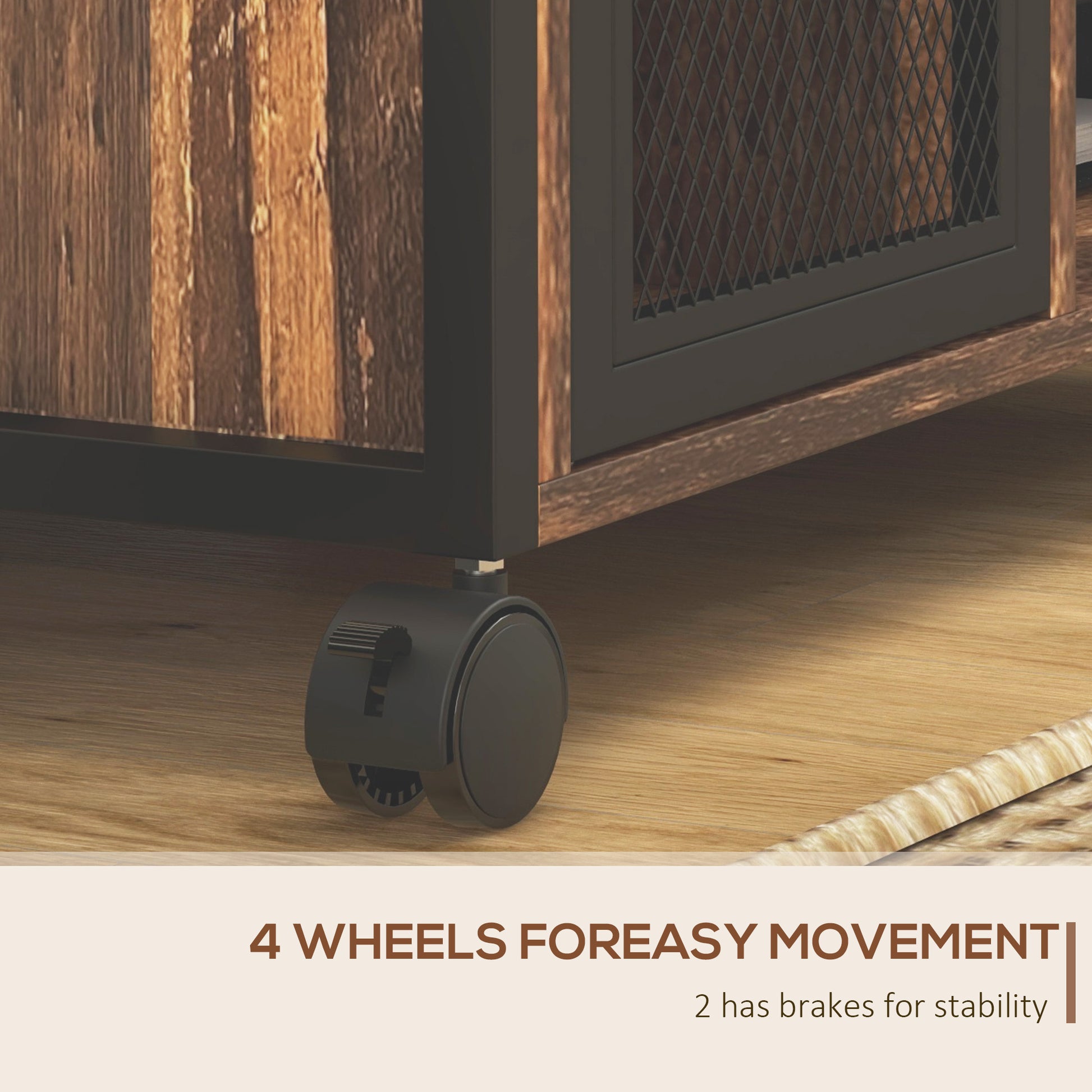 Vinsetto Mobile Printer Stand With Socket & Usb Ports, Rustic Brown Rustic Brown Particle Board