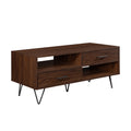 Modern Hairpin Leg Coffee Table Dark Walnut Dark Brown Mdf Mdf