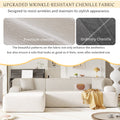 Modern Large L Shape Modular Sectional Sofa For Living Room, Bedroom, Salon, 2 Piece Free Combination, Simplified Style Old Sku:Wy000356Aaa Beige Polyester 3 Seat