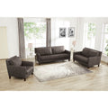 Ennis Leather Loveseat Chocolate Down Filling Genuine Leather
