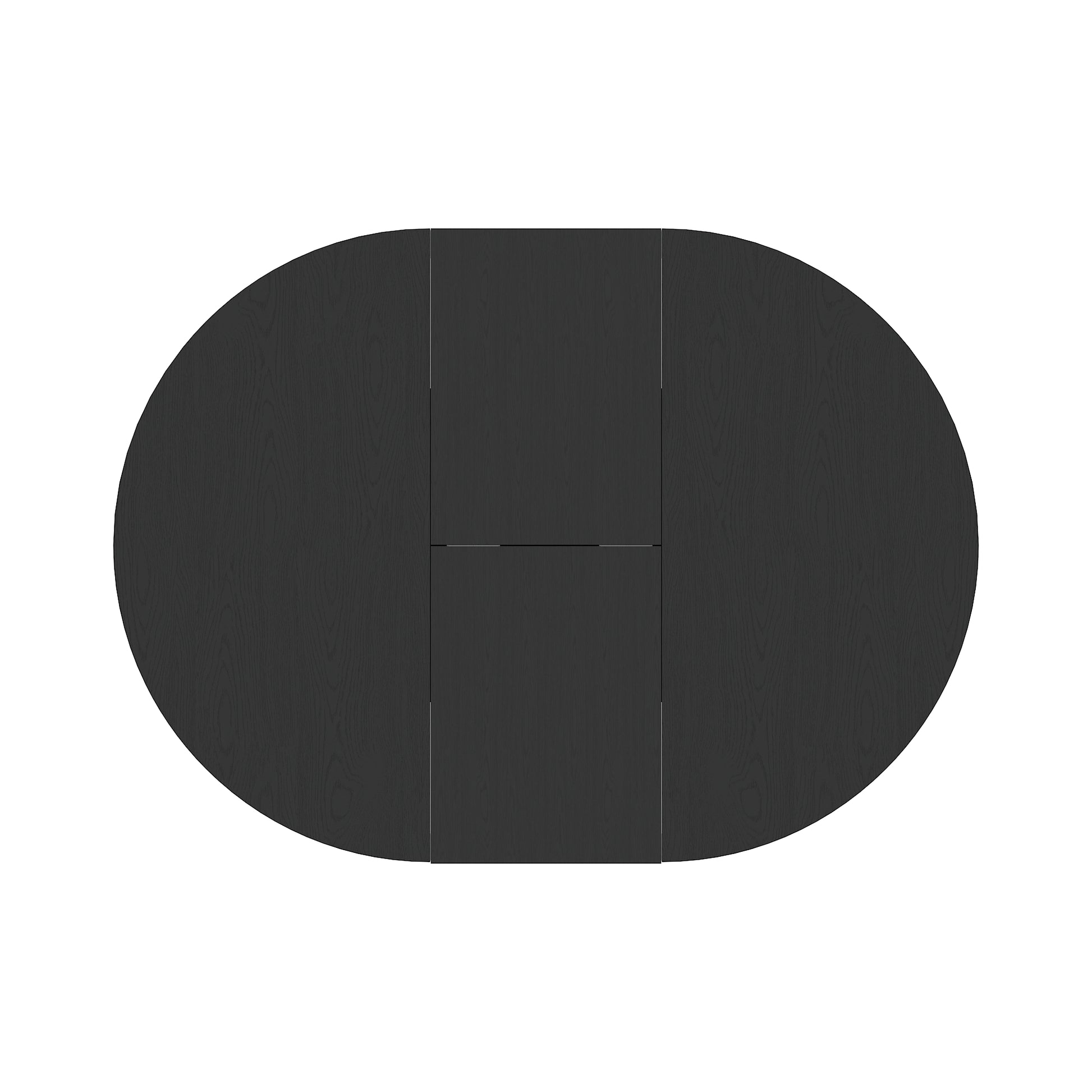 Dining Table For Farmhouse Kitchen 59X43 Inch Expandable Oval Table Top With Removable Leaf Trestle X Shaped Base Black Black Seats 6 Dining Room Floor Mount Round Kitchen & Dining Tables Laminated