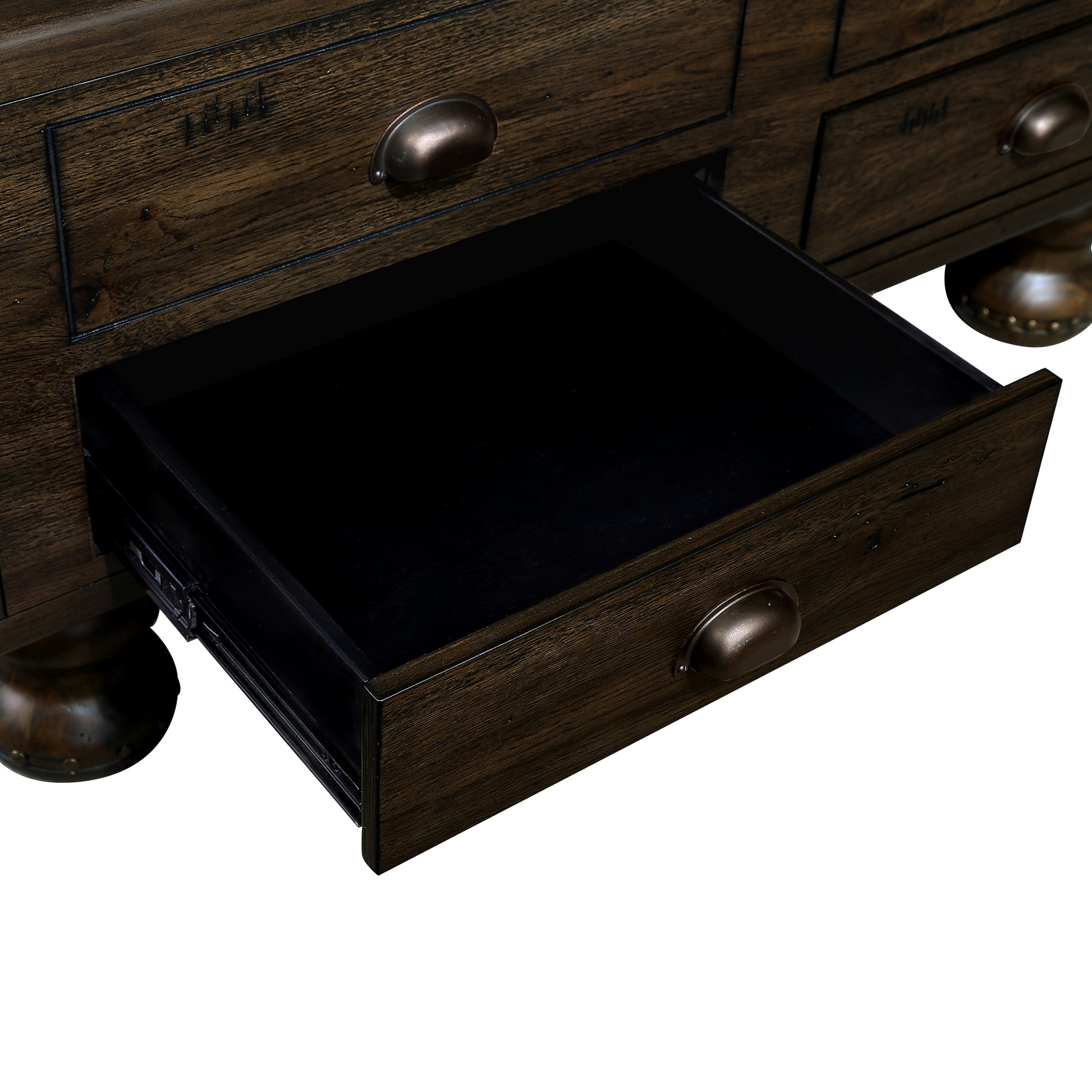 Rectangle Living Room Coffee Table Set, 3 Piece Solid Wood Living Room Table Set, 1 Coffee Table And 2 End Table, Wood Center Table Tea Table Set With Rivet Decoration Legs.Easy Assembly, Espresso Espresso Pine