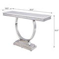 White And Silver Sofa Table White Silver Contemporary Square Artificial Marble