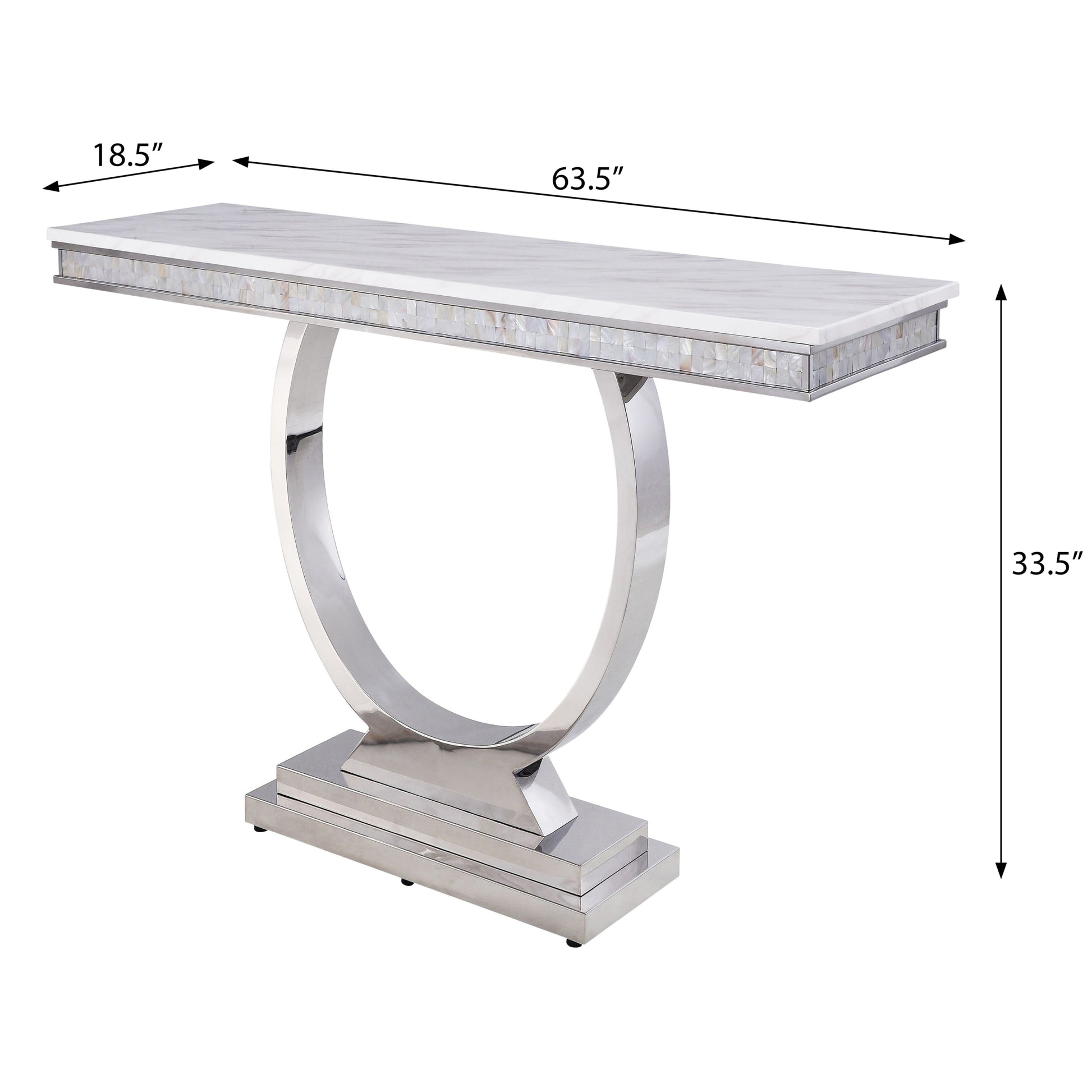 White And Silver Sofa Table White Silver Contemporary Square Artificial Marble
