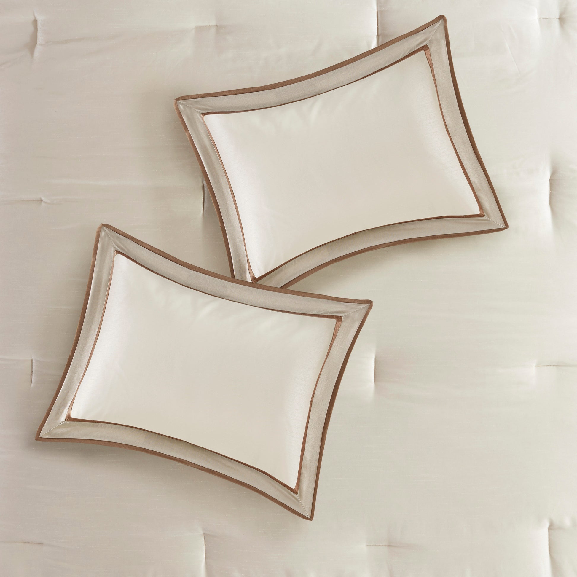 7 Piece Comforter Set Taupe Brown King King Taupe Brown Polyester