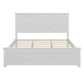 Coastal Farmhouse Solid Wood King Size Bed Frame,Antique White Box Spring Not Required King Antique White Wood Bedroom Farmhouse,Traditional,Vintage Bed Frame Wood