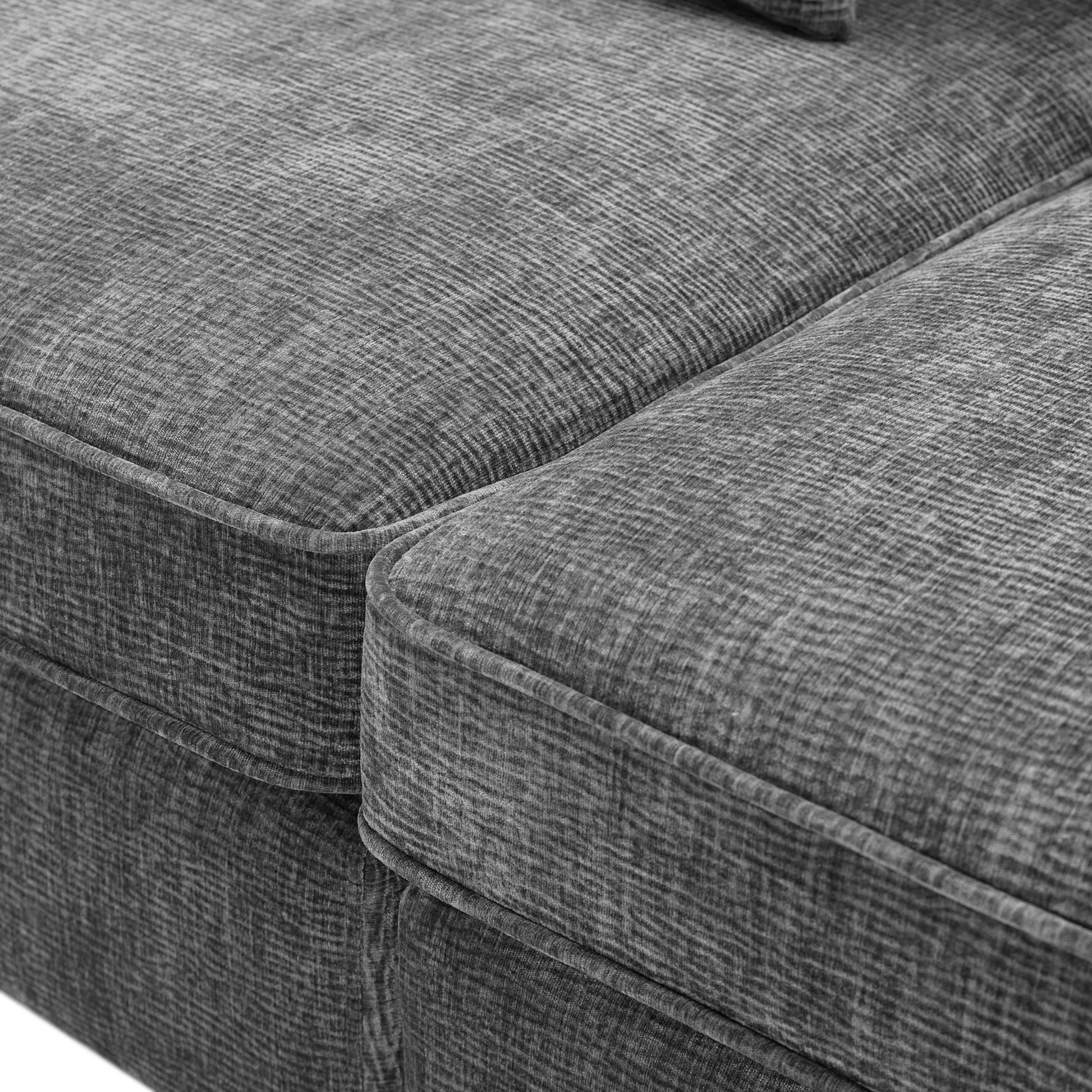 Cozy Duo Grey Loveseat Sofa Grey Solid Wood Mdf 2 Seat