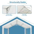 16X32Ft Party Tent Heavy Duty, Large Wedding Event Shelters With 3 Storage Bags & Removable Sidewalls, Outdoor Canopy Gazebo Commercial Tents For Parties Carport Camping Garden Patio White Metal