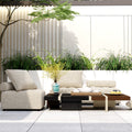 Outdoor Modular Sofa, With Aluminum Structure, Support Cushion And Back Cushion Cover Removable, Fade Resistant, Waterproof Sofa Cover Included,Light Brown The Ratebased On A Single Piece Light Brown Aluminium