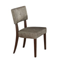 Grey And Espresso Padded Side Chair Set Of 2 Solid Espresso Dining Room Side Chair Solid Back Set Of 2 Wood Fabric