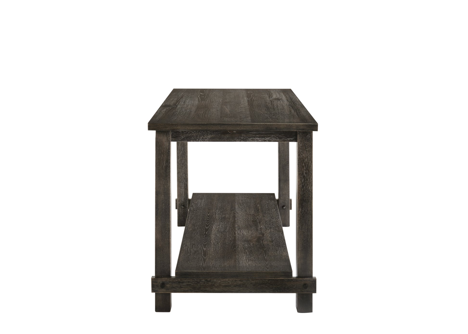 Weathered Grey Counter Height Table With Bottom Shelf Grey Seats 6 Dining Room Rectangular Mdf
