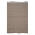 4X6 Mocha Geometric Indoor Outdoor Area Rug Mocha Polypropylene