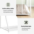 Metal Bunk Bed Twin Over Full Size With Removable Stairs, Heavy Duty Sturdy Frame With 12