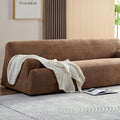 Wks9 Camel Sofa, Modern Simplicity, Durable Fabric, Solid Wood Frame, High Density Sponge Filler Camel Fabric 3 Seat