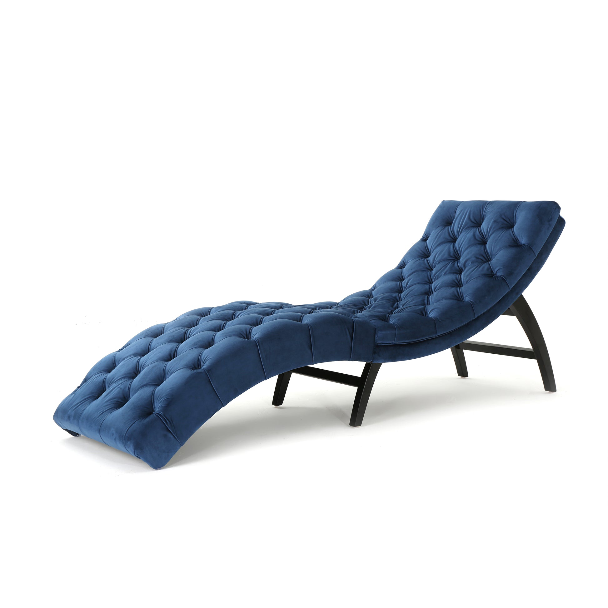 Chaise Lounge Antique Navy Blue Altay Velvet