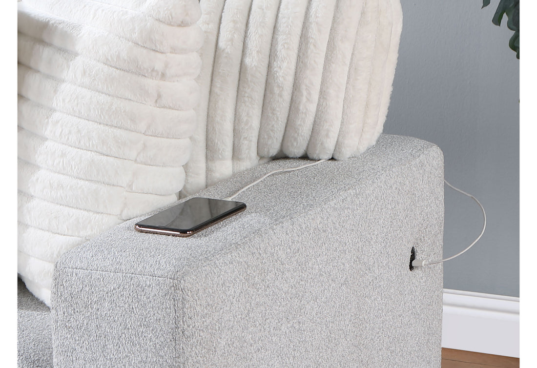Ford Light Grey White Reversible Pull Out Sofa Bed Light Gray Fabric 3 Seat