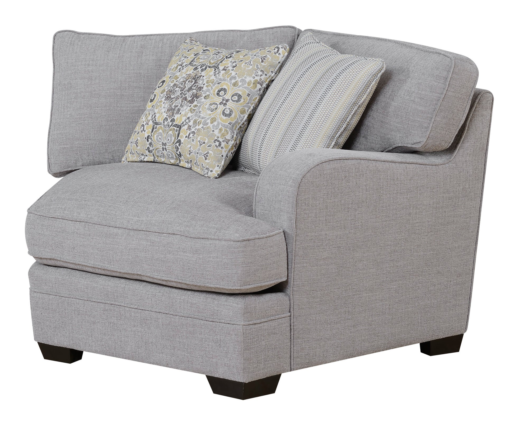 Berza Gray Cuddler Sectional Gray Foam Engineered Wood 4 Seat