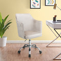 Champagne And Chrome Swivel Office Chair Solid Silver Grey Office Foam Rectangular Modern Office Chairs Solid Back Swivel Velvet