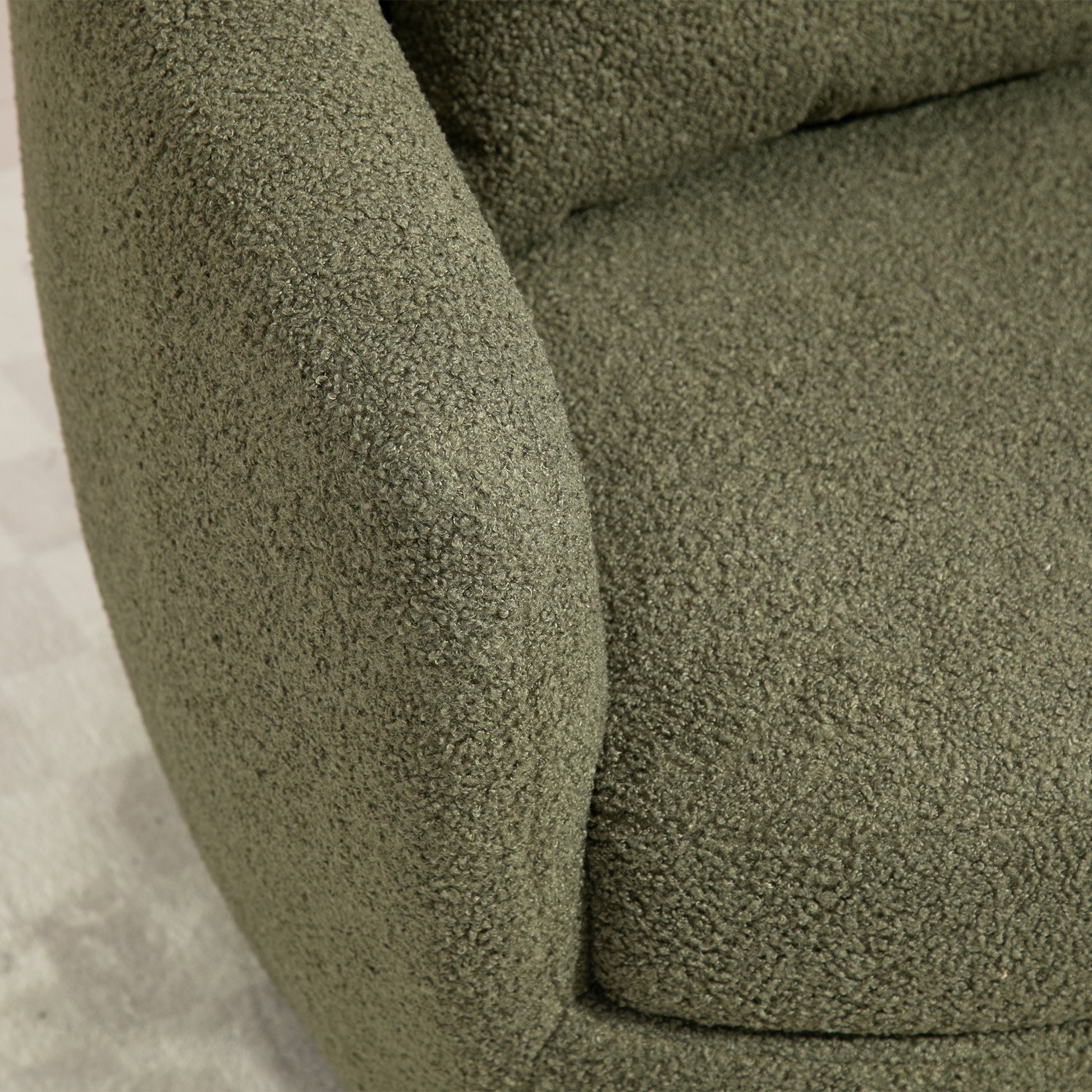 Upholstered Swivel Barrel Armchair With Storage Modern Living Room Side Chair For Bedroom Office Reading Spaces Teddy Fabric Dark Green Dark Green Foam Upholstered