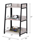 Wendral Natural & Black Finish Bookshelf Black,Natural Metal,Synthetic Wood