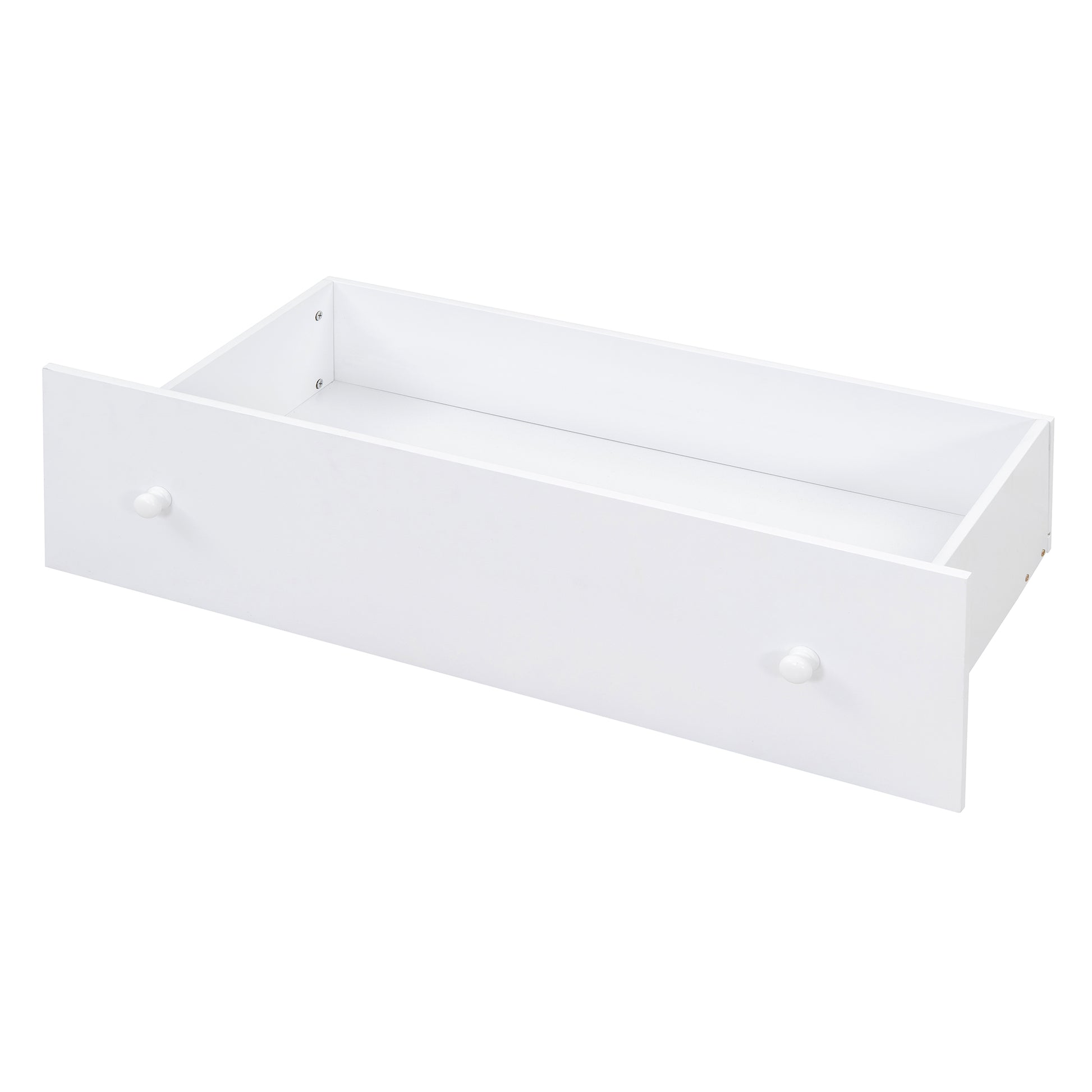 L Shaped Space Saving Twin Loft And Twin Platform Bed With 7 Drawers And Full Guardrails White Twin White Solid Wood