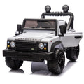 Licensed Land Rover Defender Volta 5008 24V Kids Ride On Car W Parents Control,2Wd,Four Wheel Suspension,Bluetooth,Mp3,Music,Adjustable Volume,Power Display,Led Lights,Speeds 1.86 3.11Mph For Kids 3 7 White Polypropylene