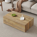 Elevate Your Living Space With This Modern Mdf Coffee Table That Showcases Smooth, Light Wood Color Texture Patterns. It Is Characterized By Stylish Design.39.3*23.6*12 Wood Mdf