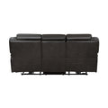 1Pc Living Room Furniture Modern Design Power Reclining Sofa Dark Grayfaux Leather Upholstery Usb Ports Contemporary Home Dark Gray,Light Gray Faux Leather Wood Primary Living Space Contemporary,Modern,Ultra Modern Pillow Top Arms Plywood,Solid Wood 3