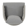 Pebble Chair Grey Pe Rattan Iron Waterproof Fabric