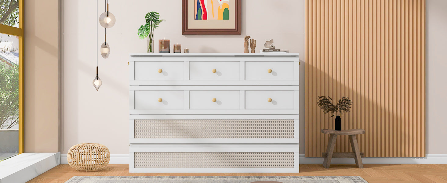 Full Size Murphy Bed With Large Drawers,White Full White Plywood