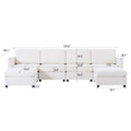 Modern Large Sectional Sofa, U Shape Modular Sectional Couch With Storage Function,123