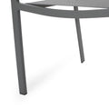 Outdoor Modern Aluminum Dining Chair With Mesh Seat Set Of 2 , Metal Gray And Dark Gray Gray Aluminium